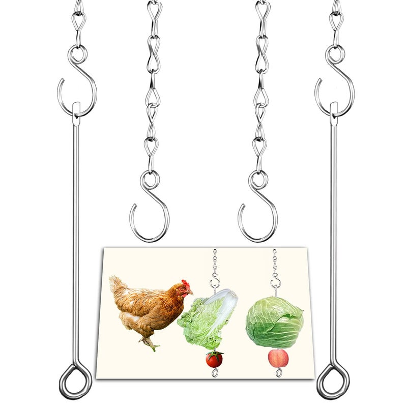 Suplklz Chicken Vegetable Hanging Feeder Toy for Hens Pet Chicken Veggies Skewer Fruit Holder for Hens Large Bird - Image 1